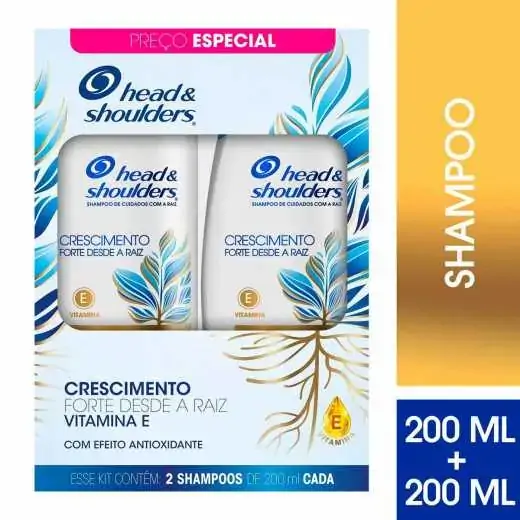 Pack Shampoo Anticaspa Menthol Sport Head Shoulders Men Frasco 2 Unidades 200ml Cada