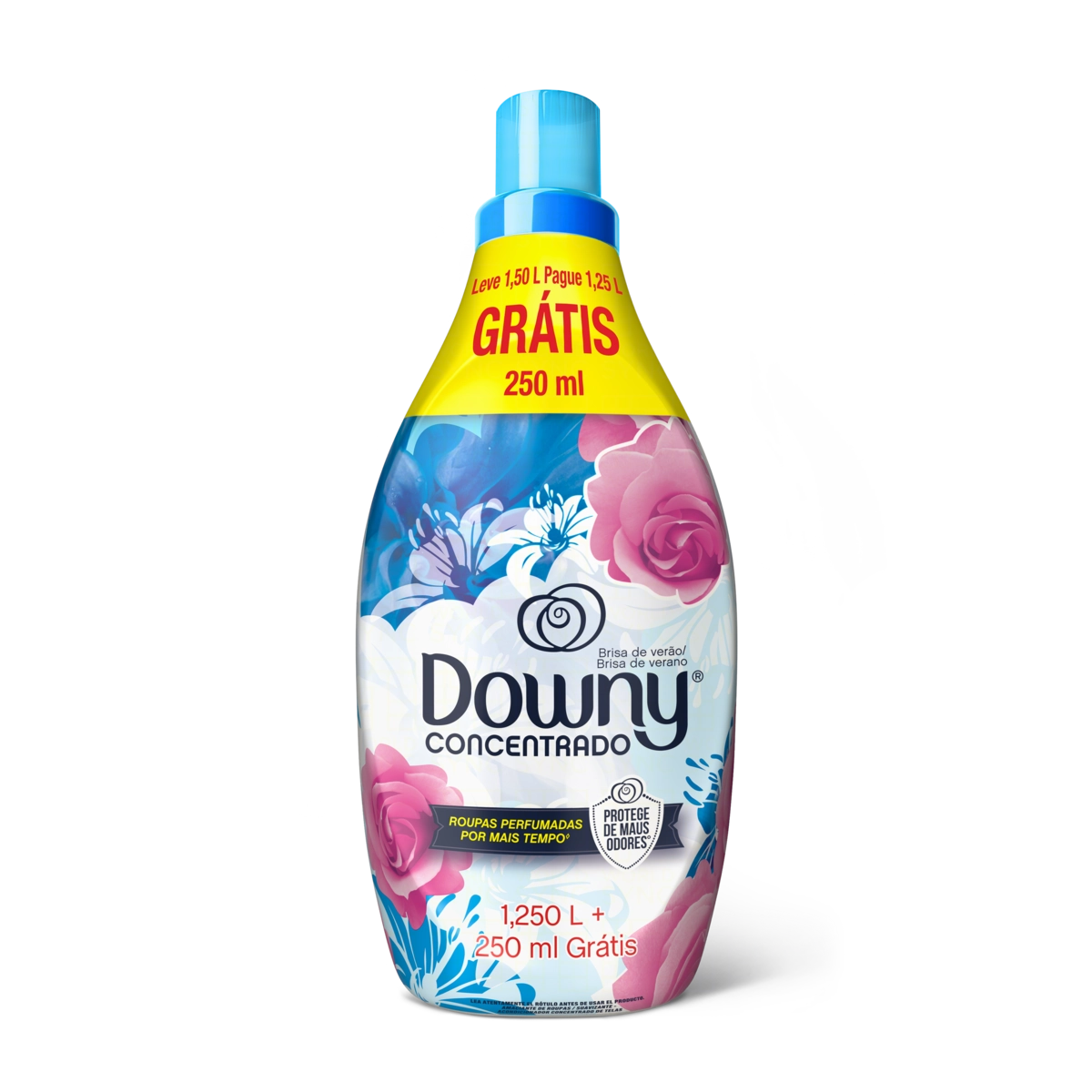 Amaciante De Roupa Concentrado Brisa De Verão Downy Frasco Leve 1,5l Pague 1,25l