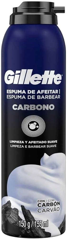 Espuma De Barbear Gillette Carbono Frasco 155ml