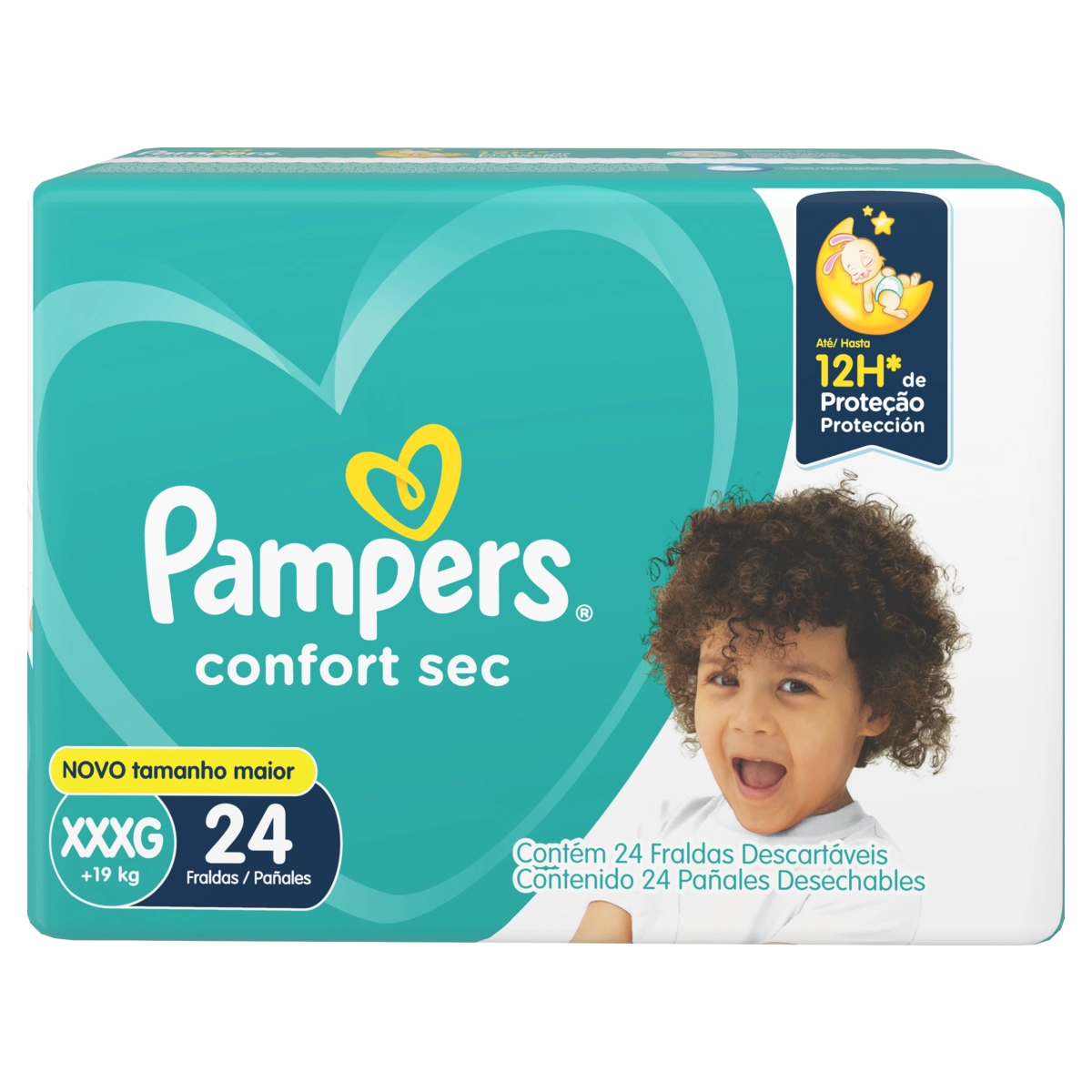 Fralda Descartável Infantil Pampers Confort Sec Xxxg Pacote 24 Unidades