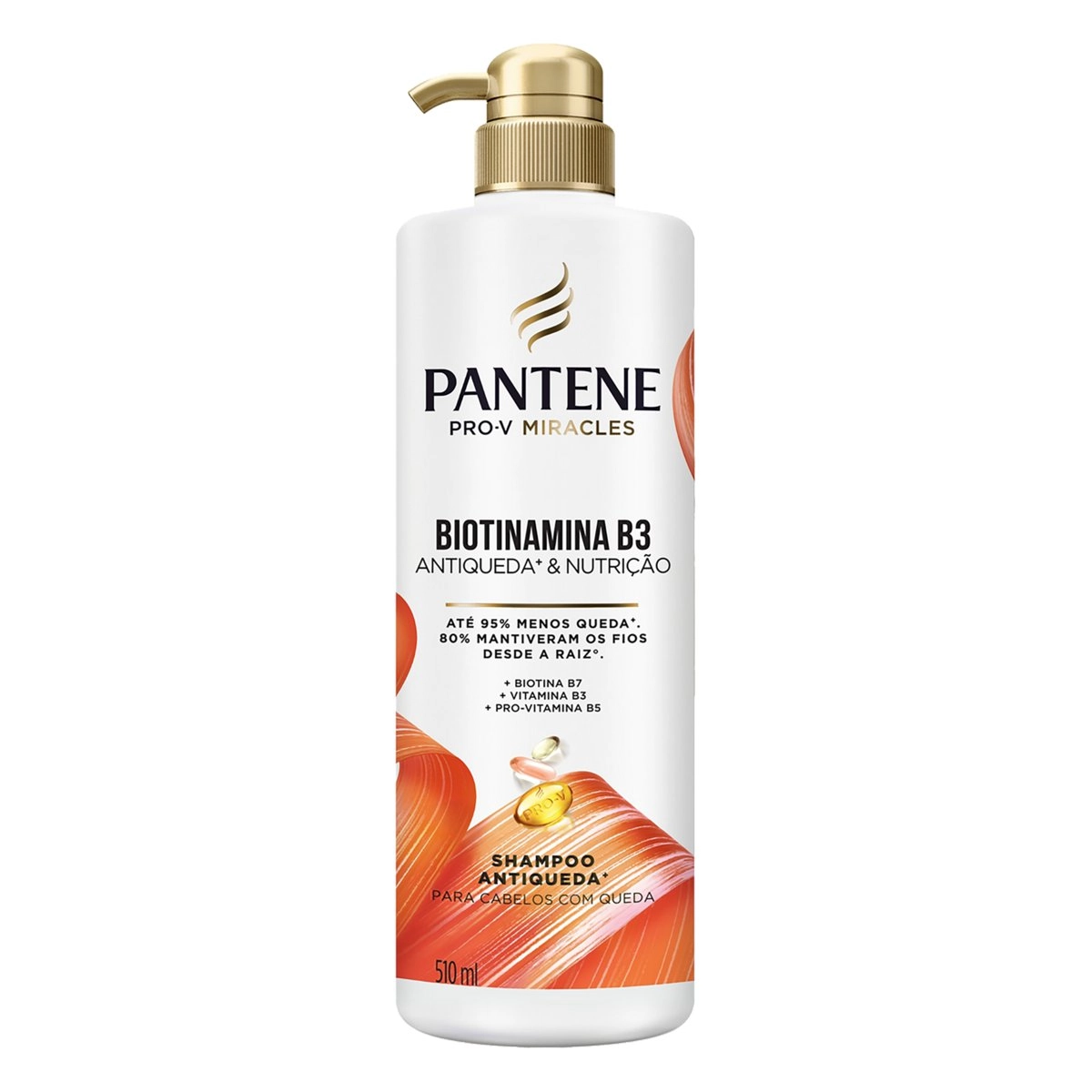 Shampoo Pantene Biotinamina B3 Antiqueda Nutrição Frasco 510ml Pump