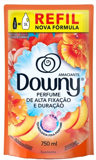 Amaciante Downy Concentrado 750ml Verao Tropical Sache