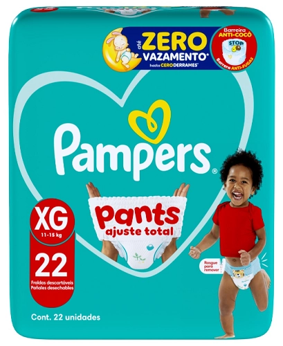 Fralda Desc Pampers Pants Ajuste Total Xg C/22