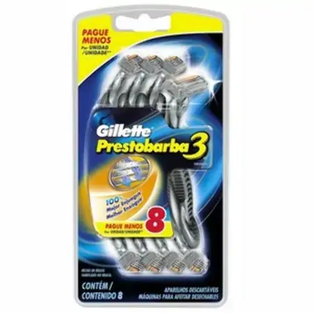 Gillette Prestobarba 3 Descartável 8 Unidades