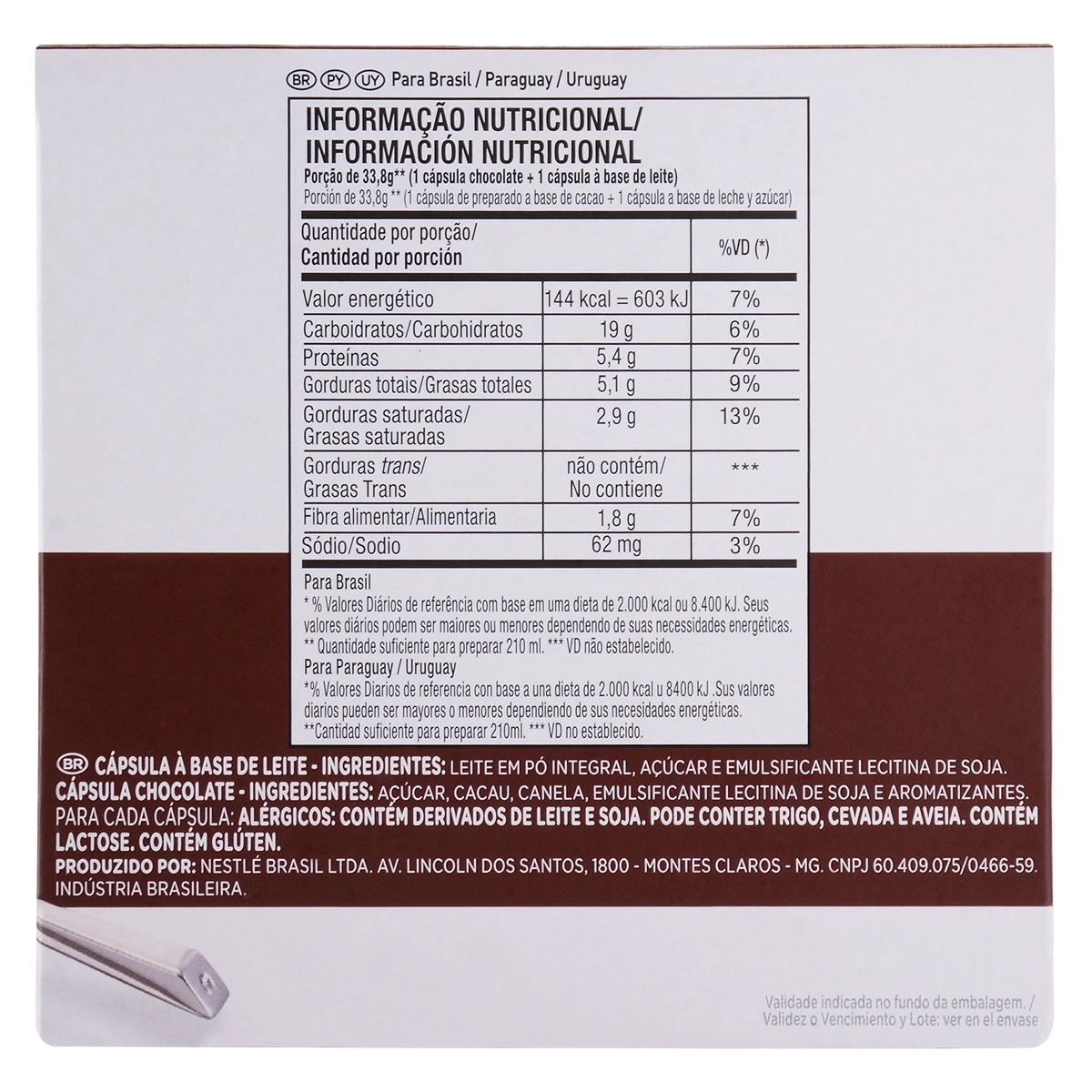 Chococino Em Cápsula Nescafé Dolce Gusto Caixa 270g 16 Unidades