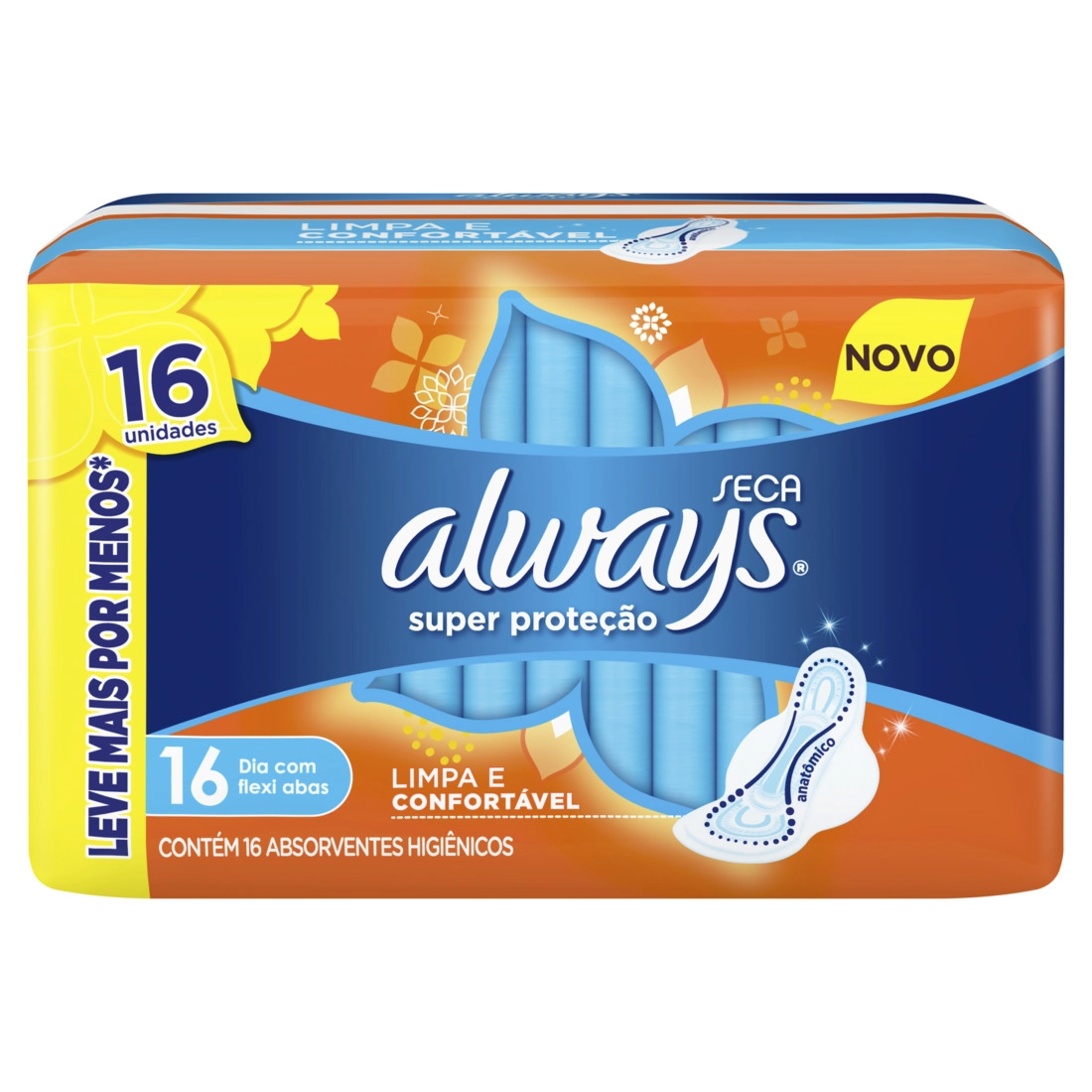 Absorvente Com Abas Seca Always Super Proteção Pacote 16 Unidades Leve Mais Pague Menos
