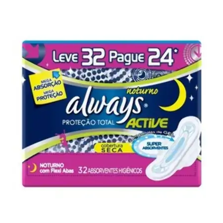 Absorvente Always Active Noturno L32p24