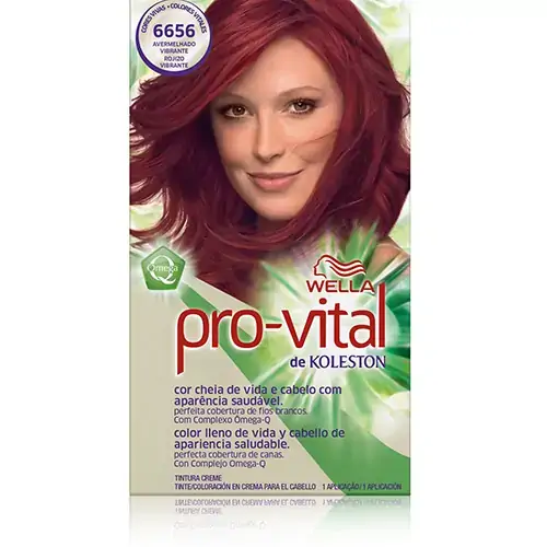 Coloração Kit N 6656 Avermelhado Vibrante Pro Vital Koleston