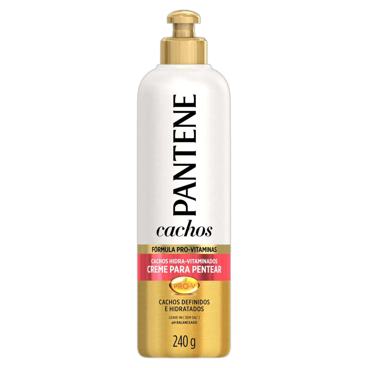 Creme Para Pentear Pantene Cachos Hidra Vitaminados Frasco 240g
