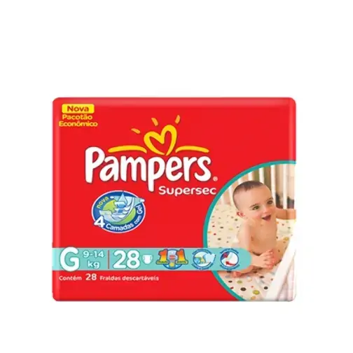 Fralda Descartável Pampers Supersec G 28un
