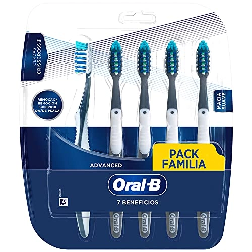Escova Dental Macia Oral B Pro Saúde 7 Benefícios 5 Unidades Embalagem Econômica