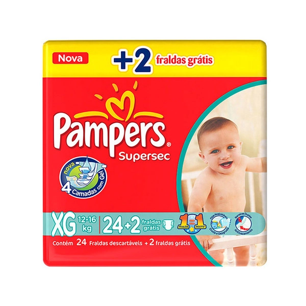 Pampers Supersec Xg Descartável 24 Unidades