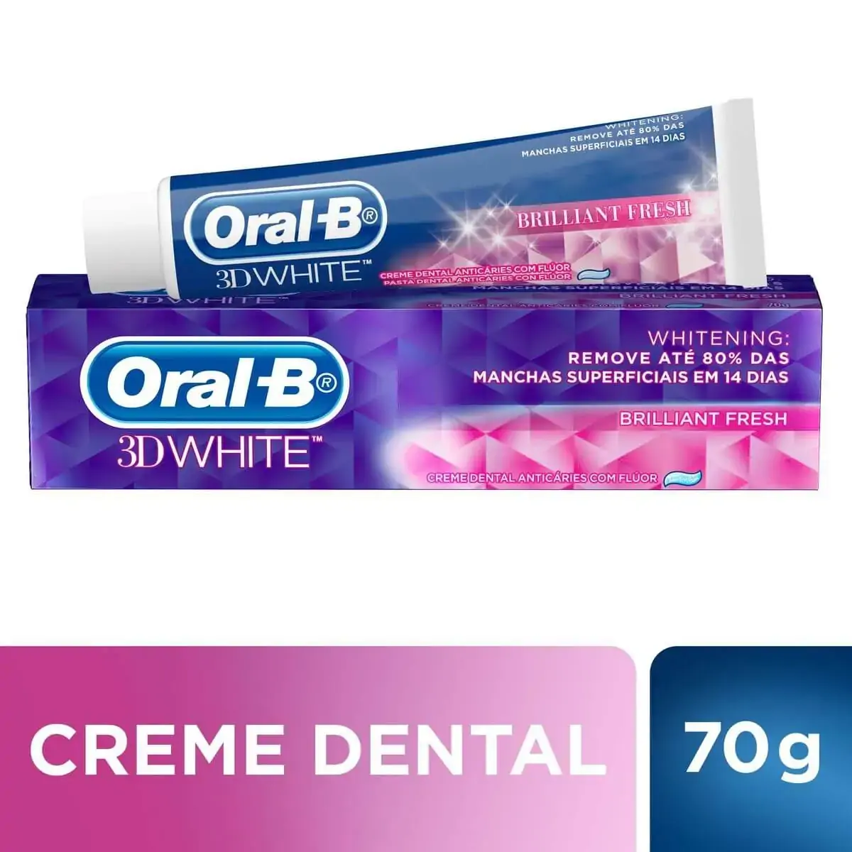 Creme Dental Oral B 3d White Brilliant Fresh Caixa 70g