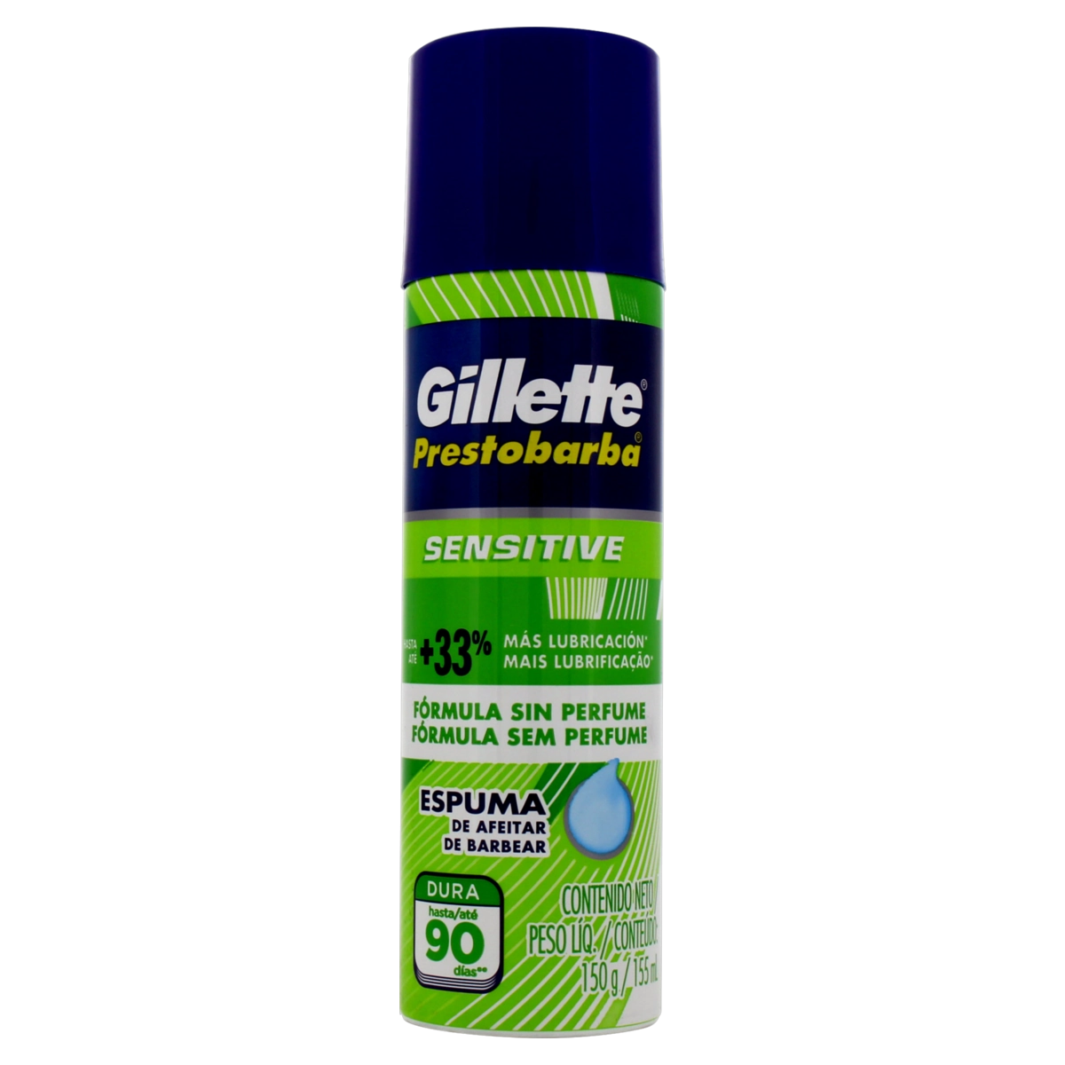 Espuma De Barbear Gillette Prestobarba Sensitive Frasco 150g