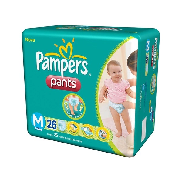 Pampers Pants M Descartável 26 Unidades