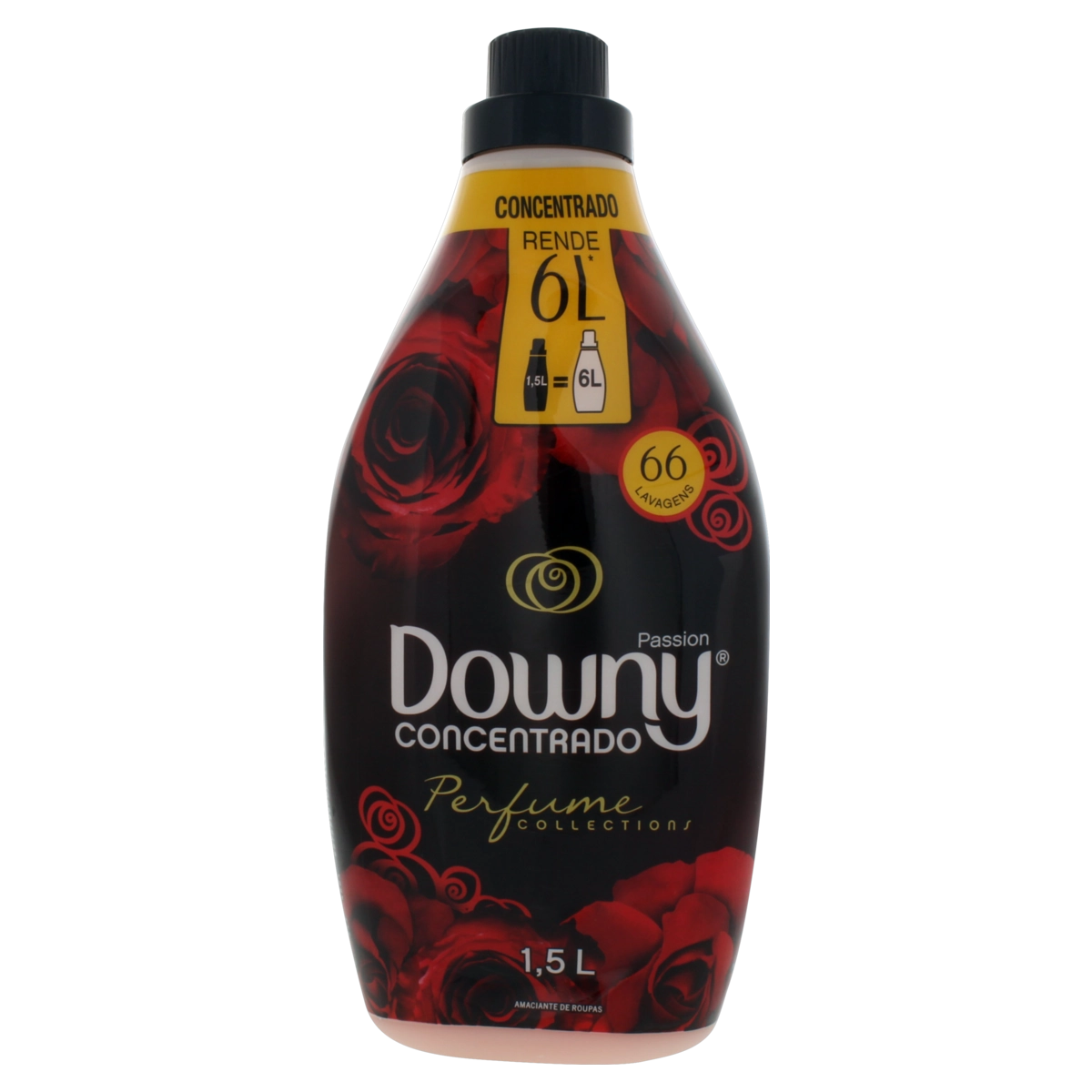 Amaciante De Roupa Concentrado Passion Downy Perfume Collections Frasco 1,5l