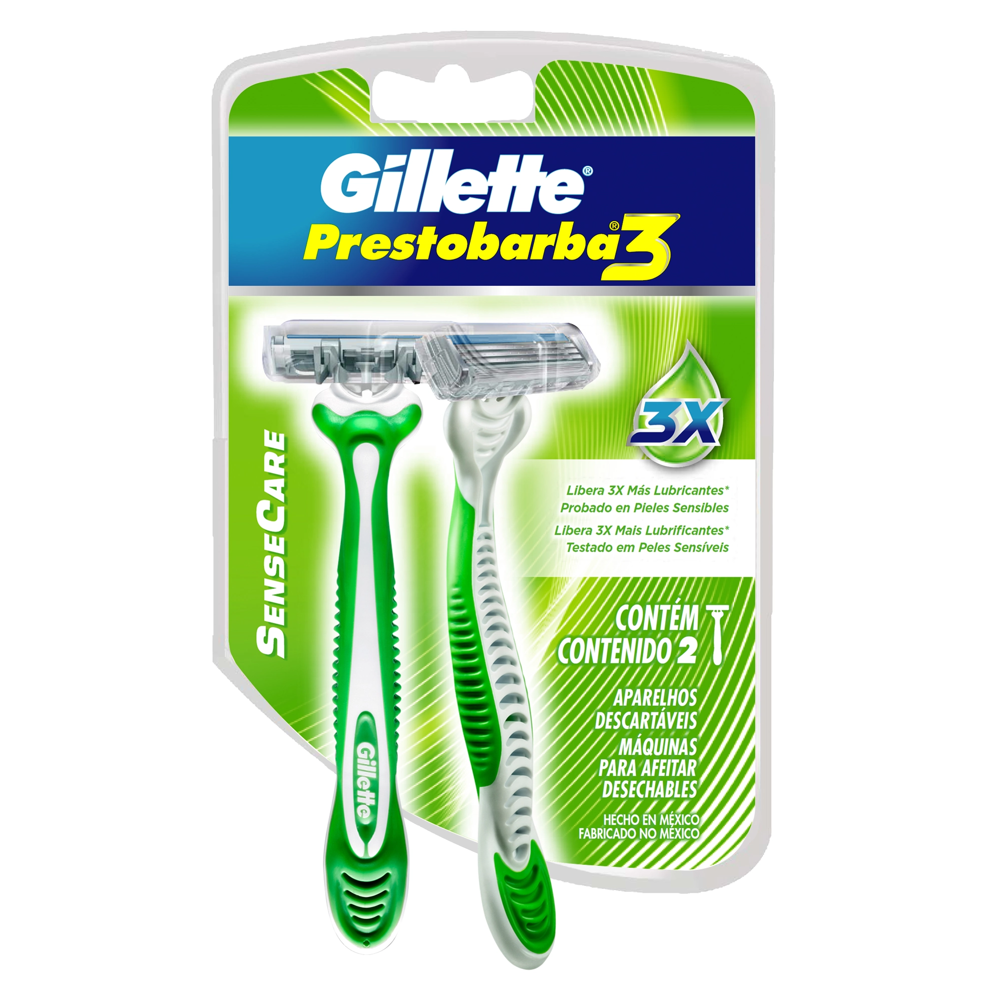 Aparelho Descartável Para Barbear Gillette Prestobarba3 Sensitive 2 Unidades