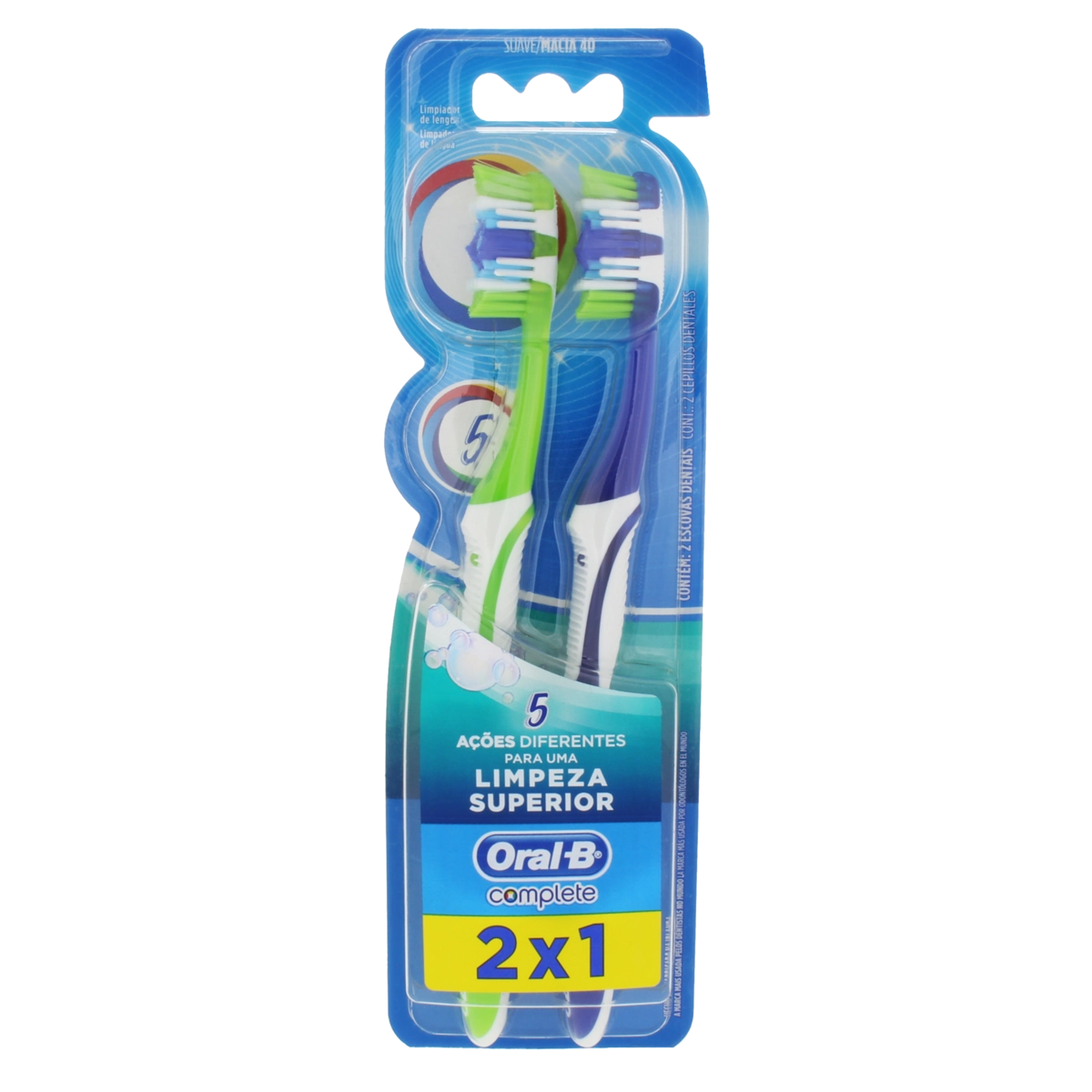 Escova Dental Macia Oral B Complete 2 Unidades