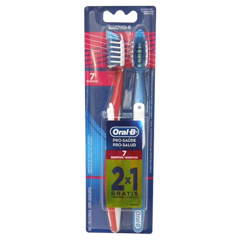 Escova Dental Macia Oral B Complete Limpeza Superior 2 Unidades