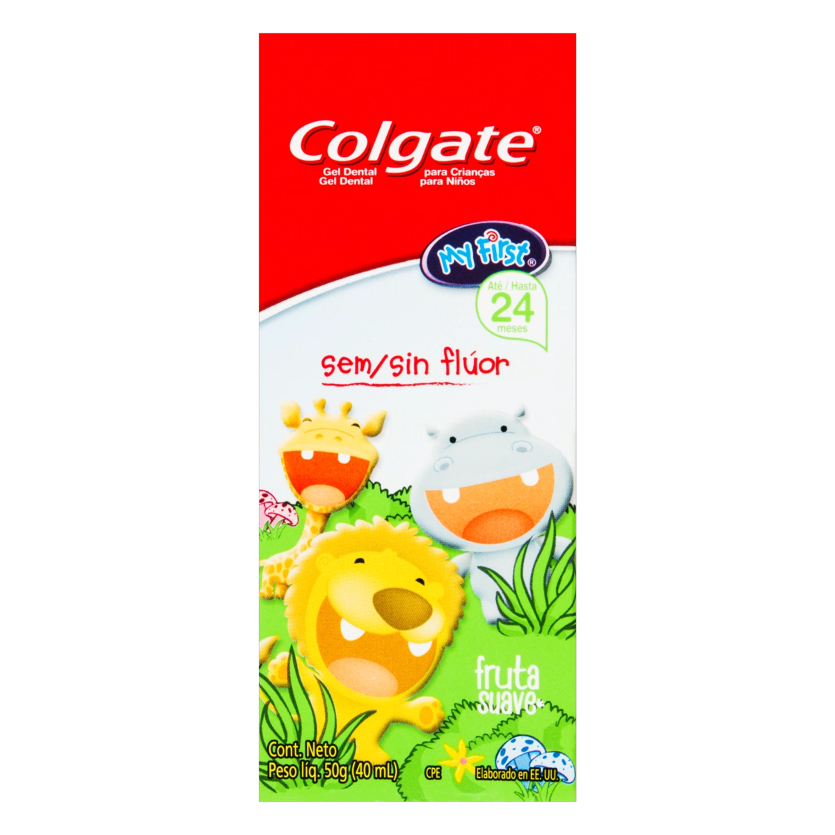 Gel Dental Infantil Sem Flúor Fruta Suave Colgate My First Caixa 50g