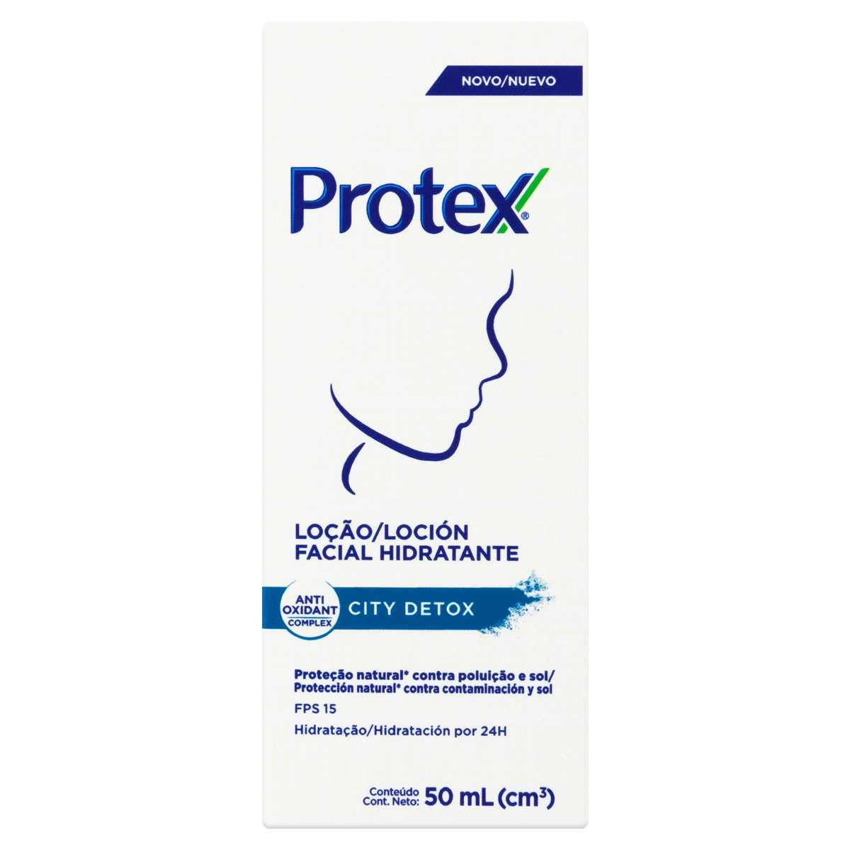 Loção Hidratante Facial Fps 15 Protex City Detox Caixa 50ml