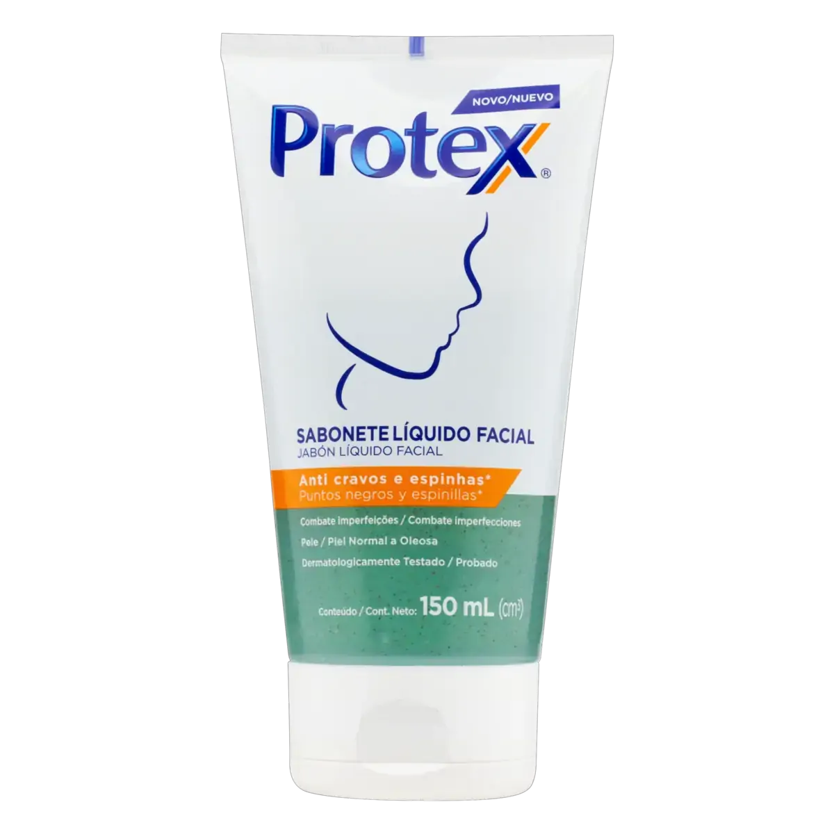 Sabonete Líquido Anti Cravos E Espinhas Facial Protex Bisnaga 150ml
