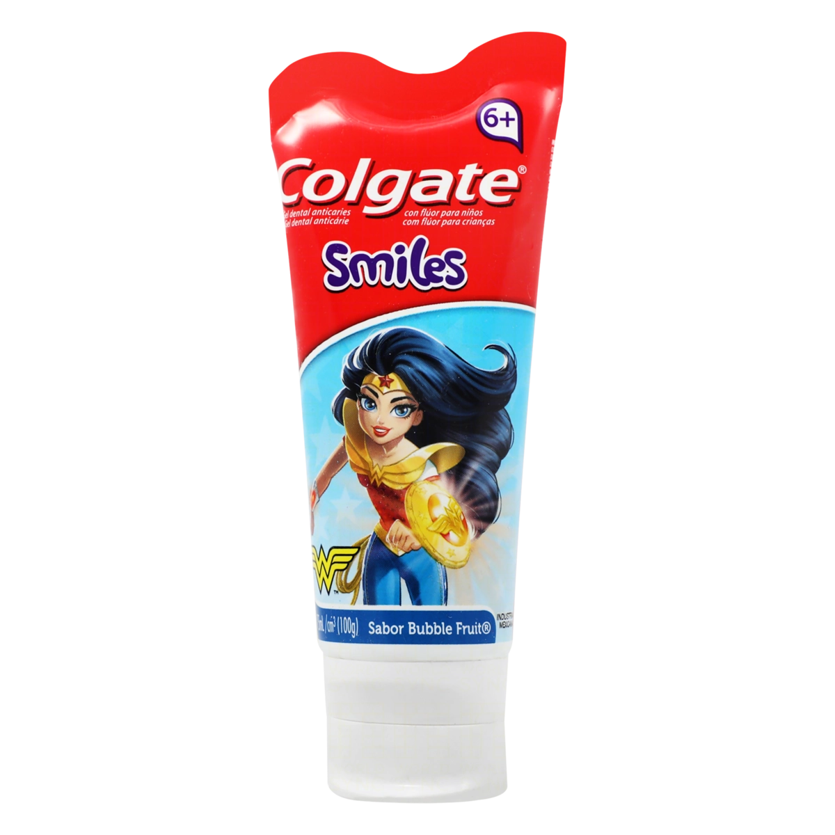 Gel Dental Infantil Com Flúor Bubble Fruit Justice League Colgate Smiles Bisnaga 100g