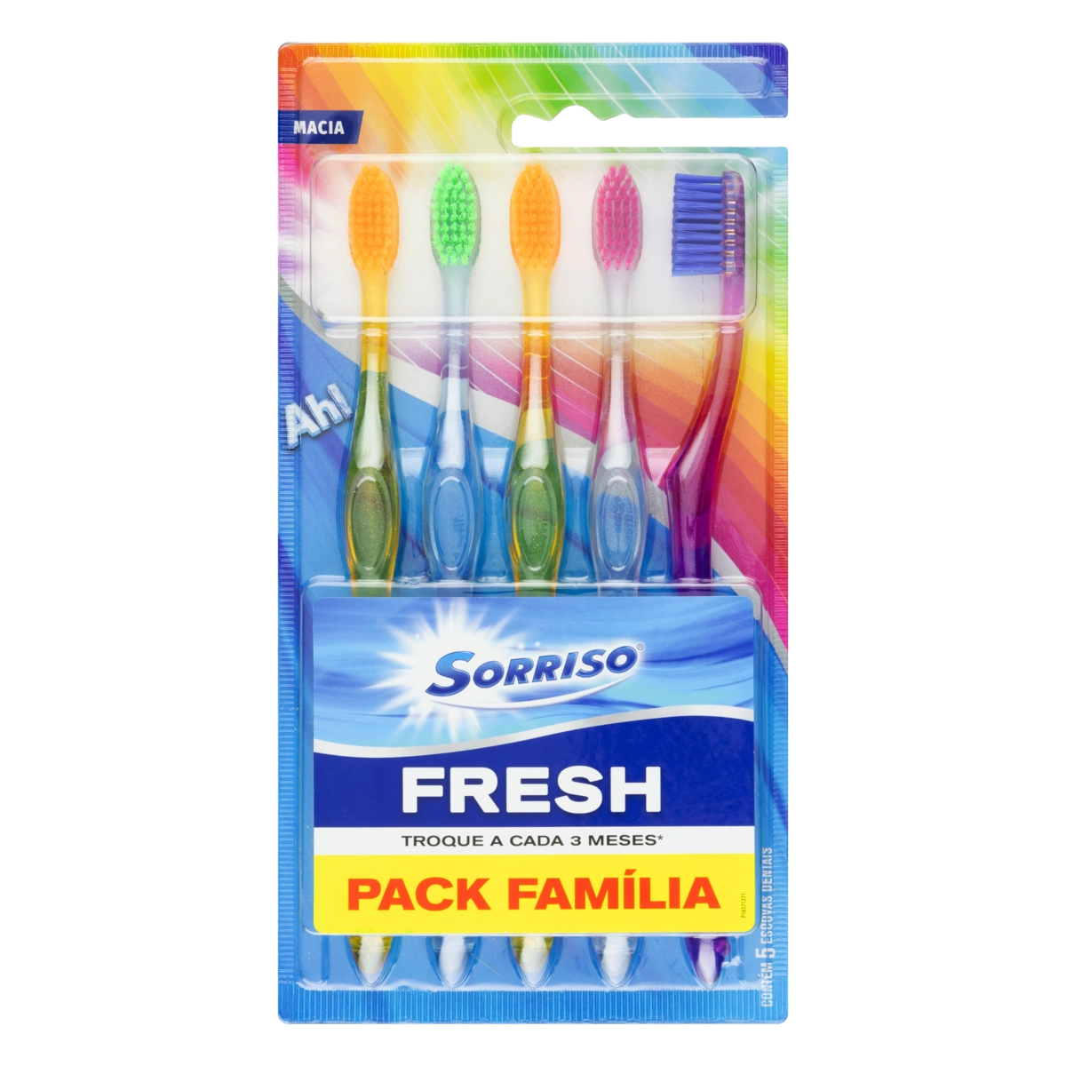 Escova Dental Macia Sorriso Fresh 5 Unidades