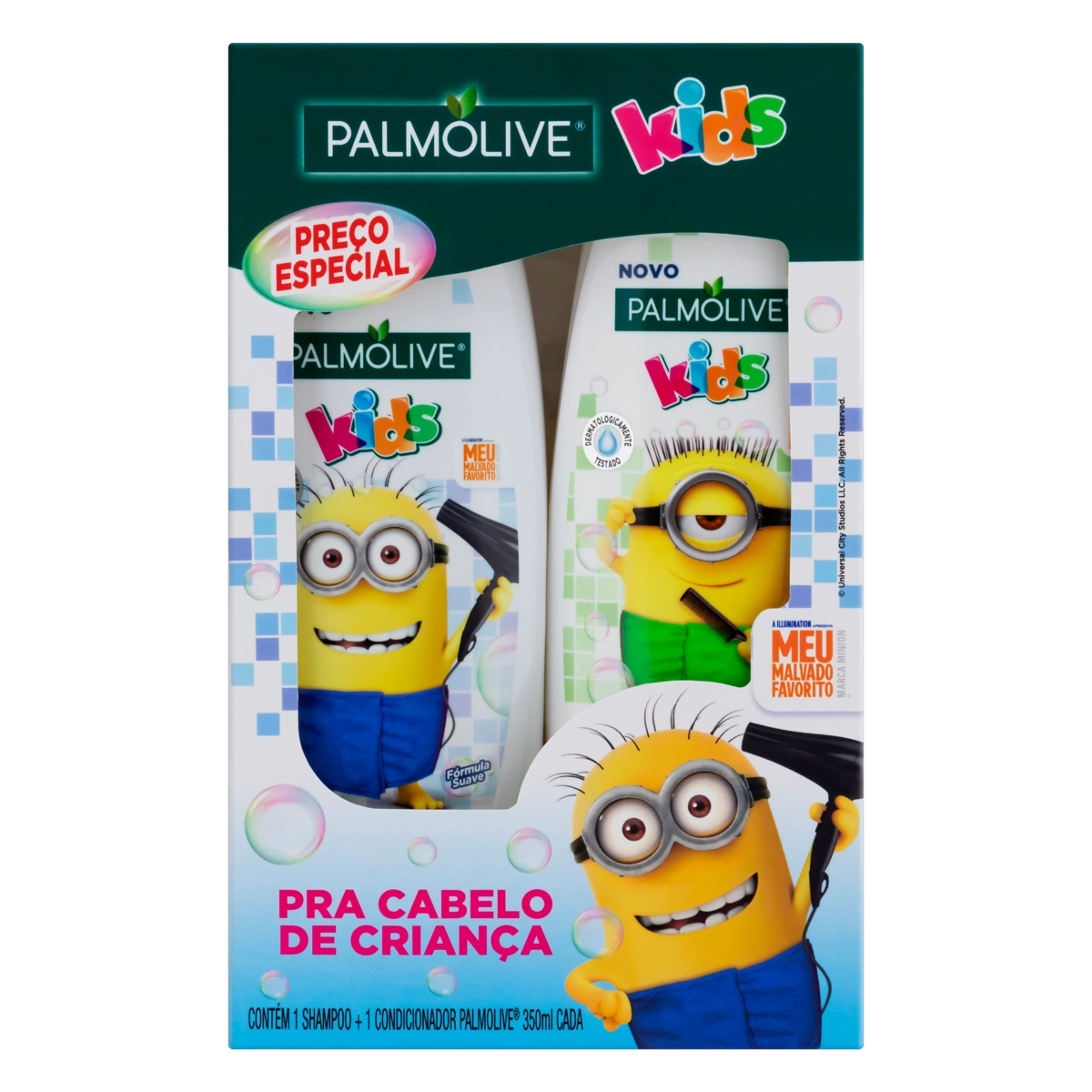 Kit Shampoo Condicionador Mix De Banana Tropical Meu Malvado Favorito Palmolive Kids 350ml Cada