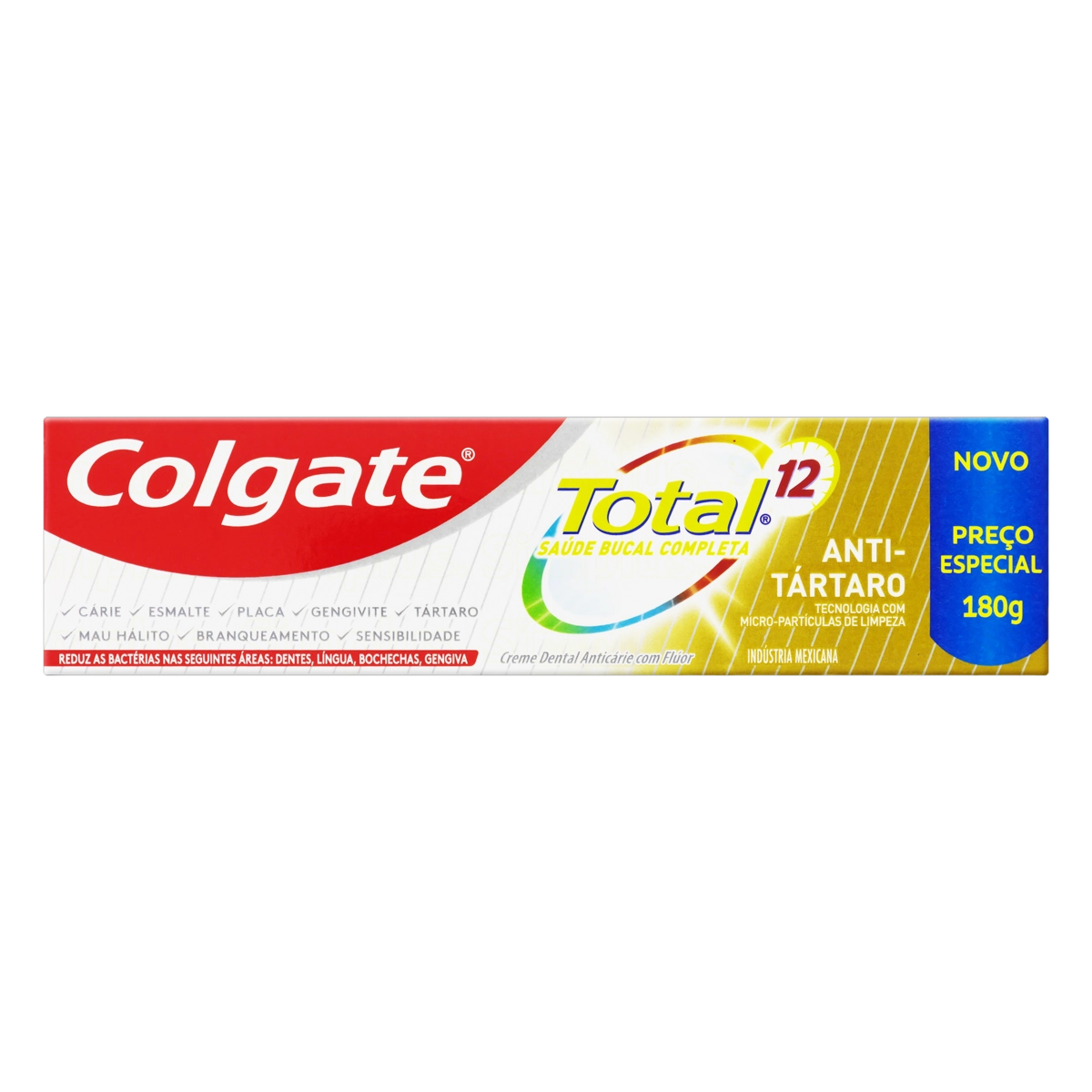 Creme Dental Antitártaro Colgate Total 12 Caixa 180g