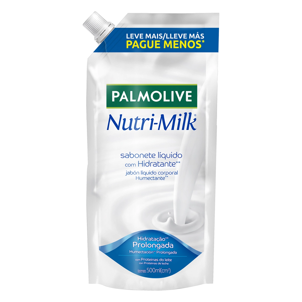 Sabonete Líquido Hidratante Palmolive Nutri Milk Sachê 500ml Refil Leve Mais Pague Menos