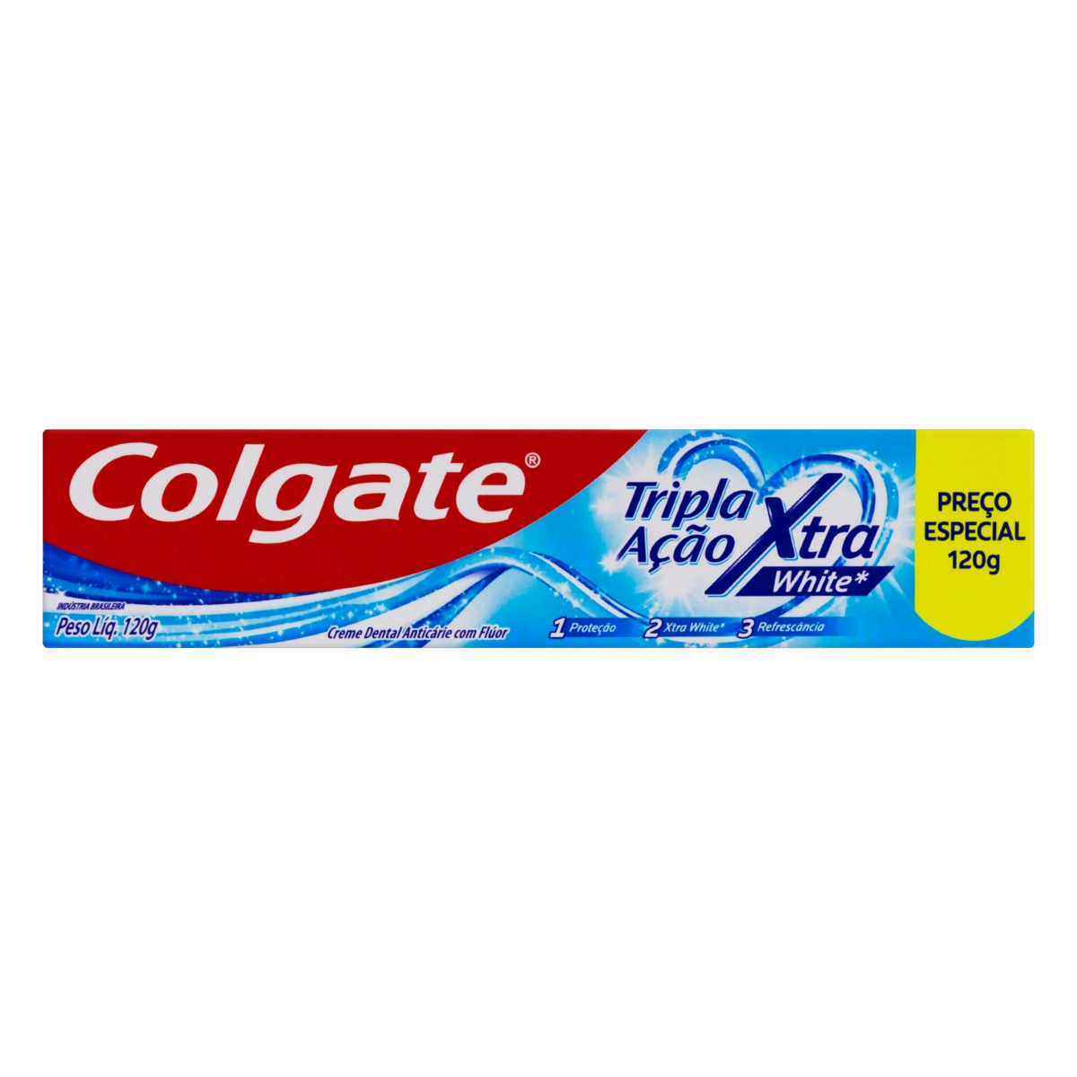 Creme Dental Xtra White Colgate Tripla Ação Caixa 120g