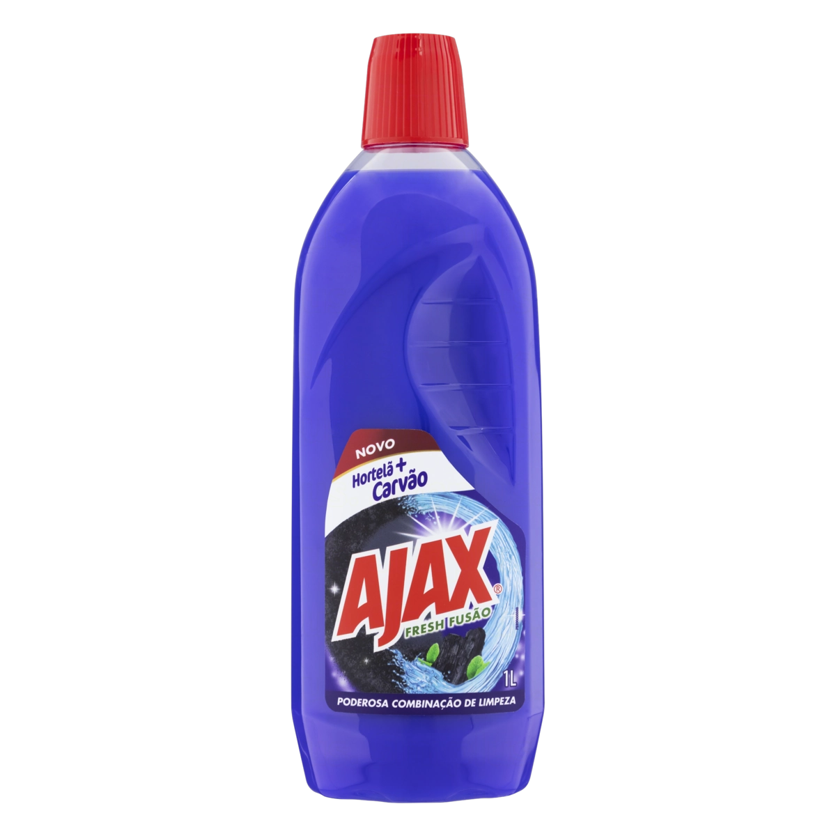 Limpador Uso Geral Hortelã E Carvão Ajax Fresh Fusão Frasco 1l