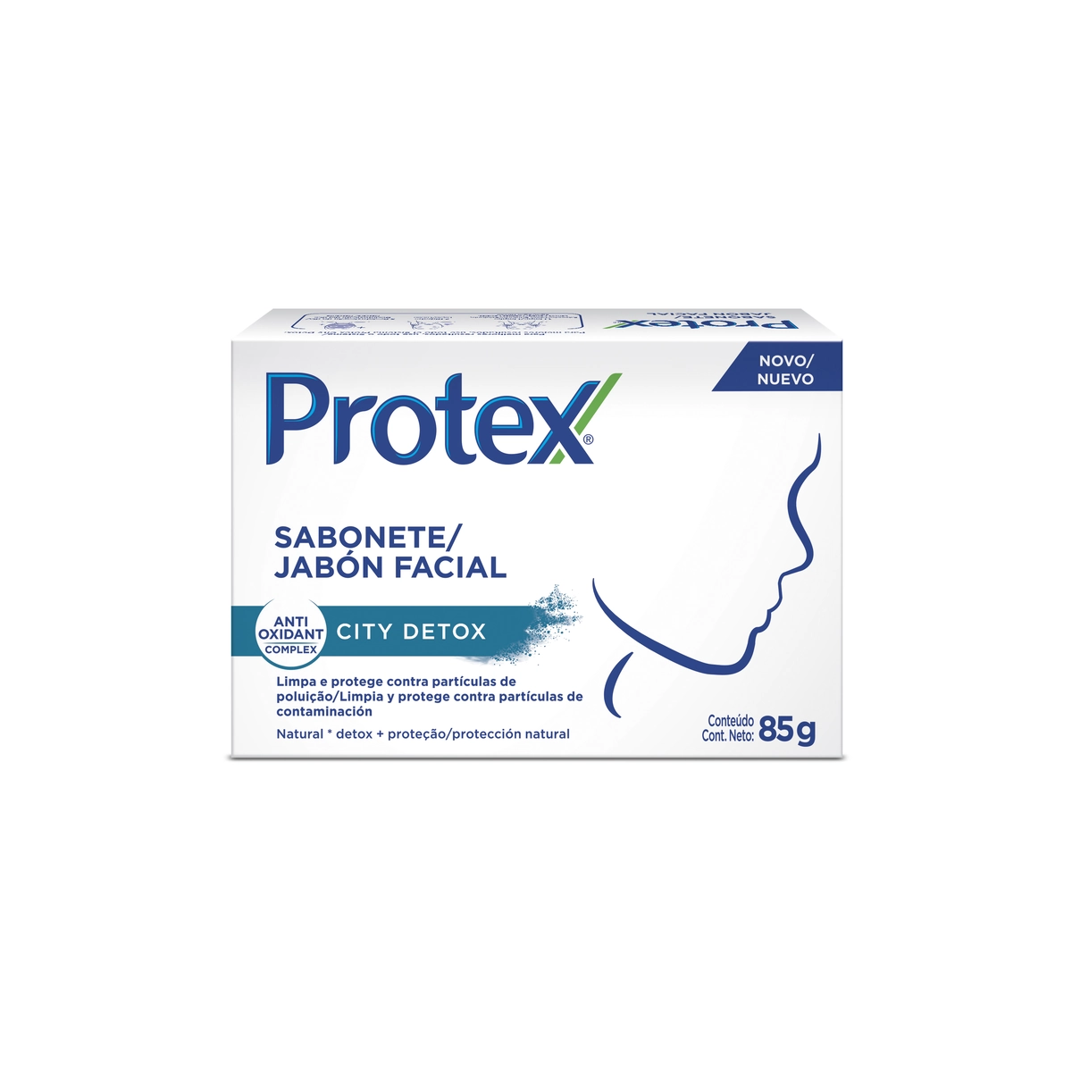 Sabonete Barra Facial Protex City Detox Caixa 85g