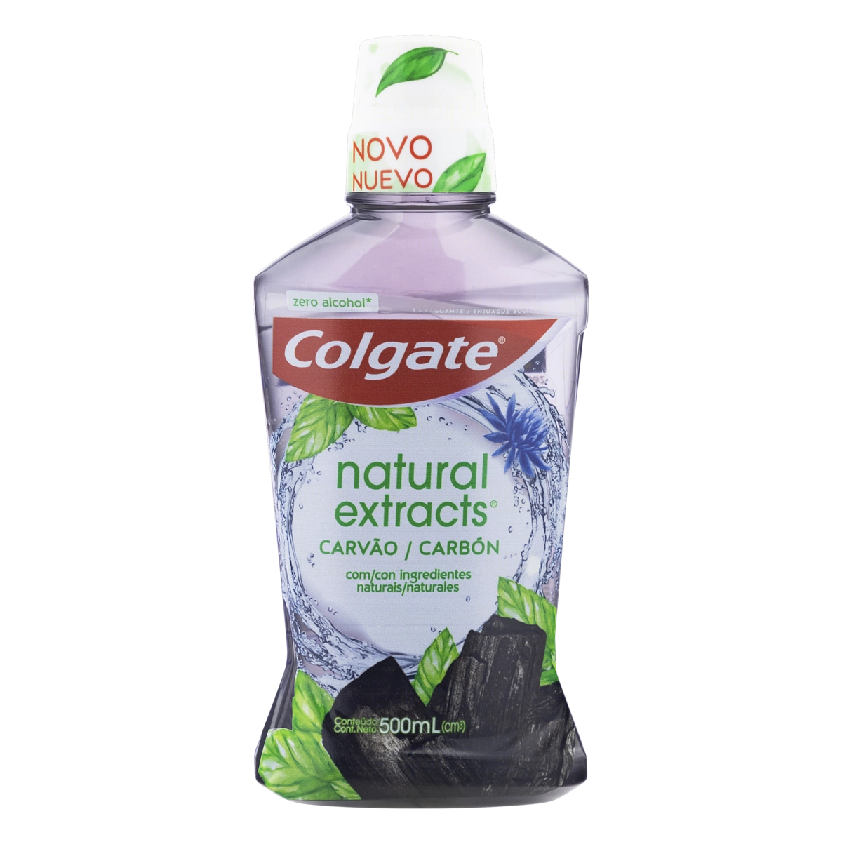 Enxaguante Bucal Carvão Zero álcool Colgate Natural Extracts Frasco 500ml