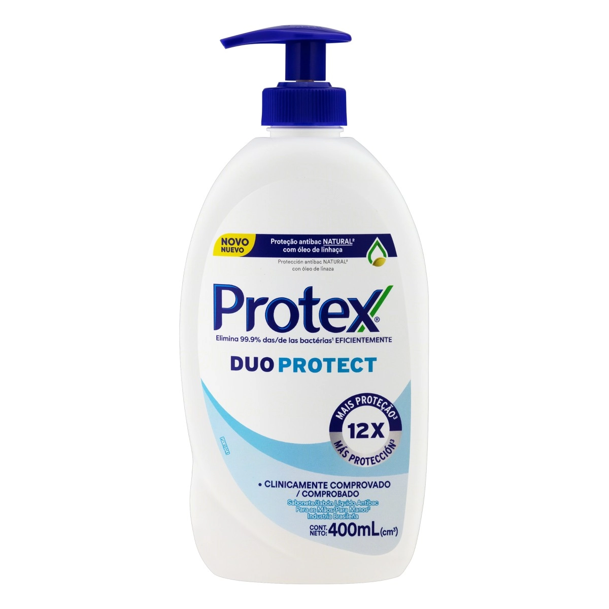 Sabonete Líquido Para As Mãos Antibacteriano Protex Duo Protect Frasco 400ml