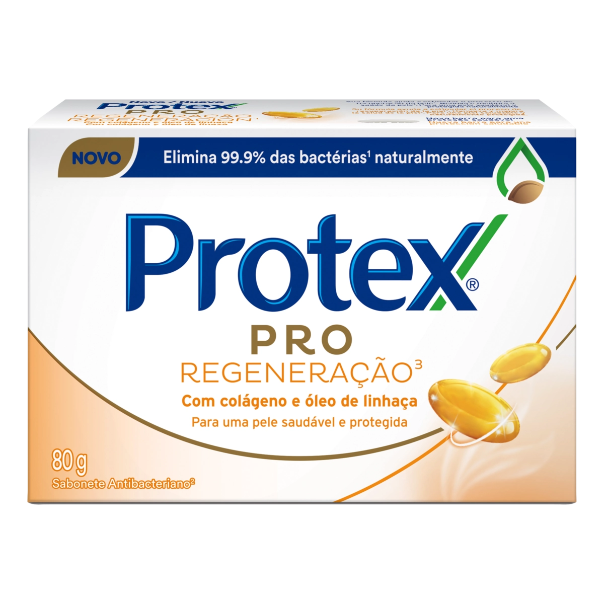 Sabonete Barra Antibacteriano Protex Pro Regeneração Caixa 80g