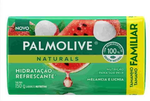 Sabonete Barra Hidratação Refrescante Melancia E Lichia Palmolive Naturals Envoltório 150g Tamanho F