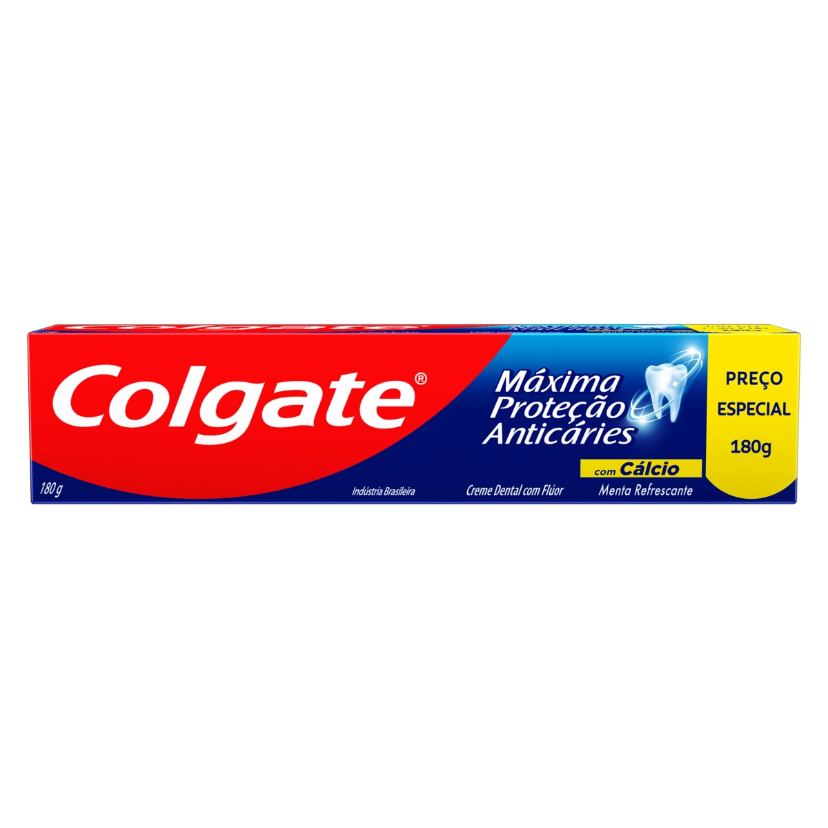 Creme Dental Menta Refrescante Colgate Máxima Proteção Anticáries Caixa 180g Preço Especial