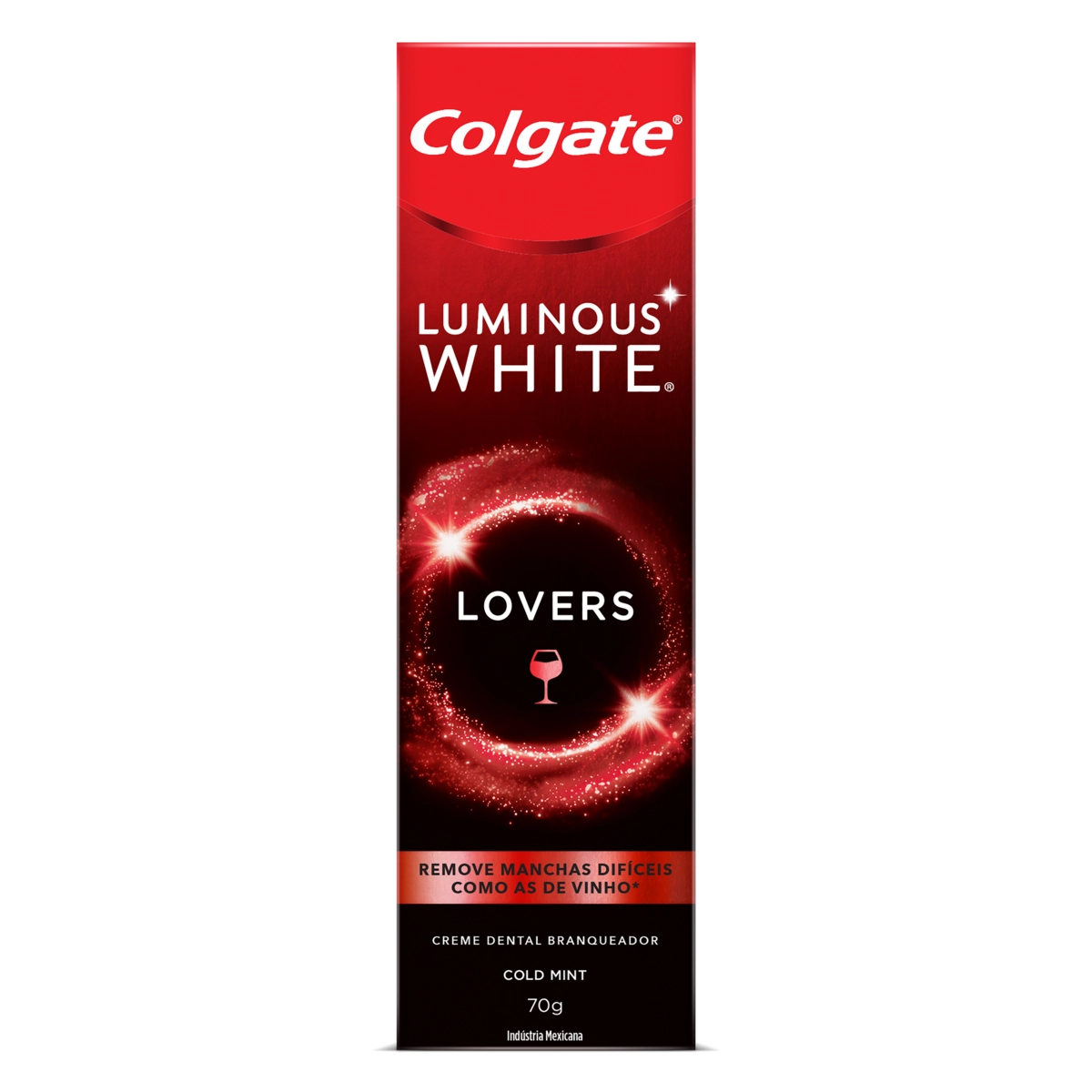 Creme Dental Branqueador Cold Mint Colgate Luminous White Lovers Caixa 70g