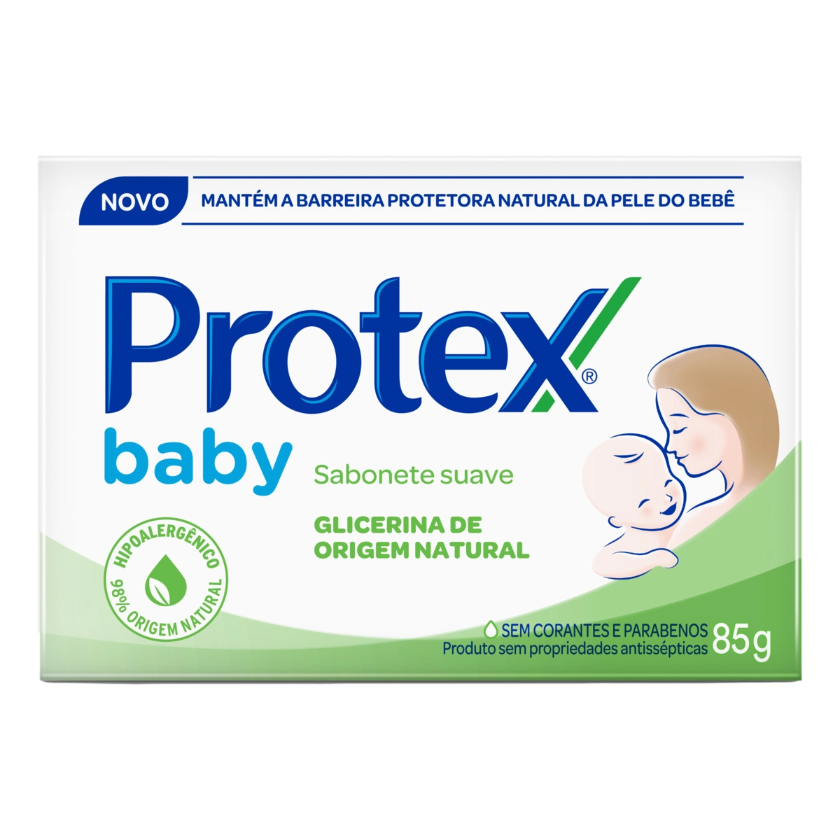 Sabonete Barra Suave Protex Baby Caixa 85g