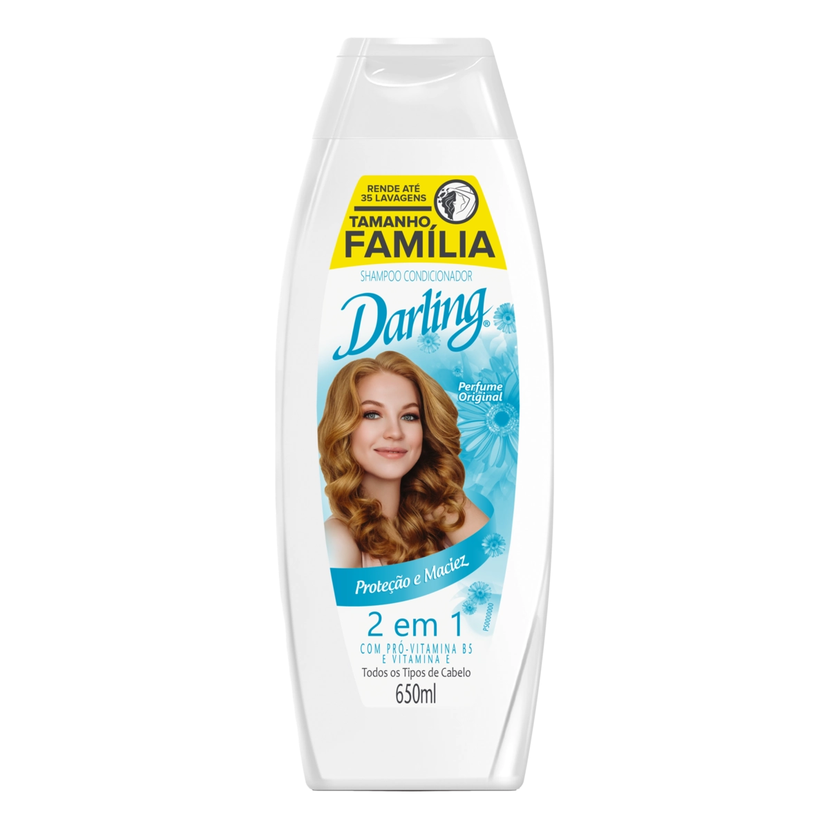 Shampoo 2 Em 1 Original Darling Frasco 650ml Tamanho Família