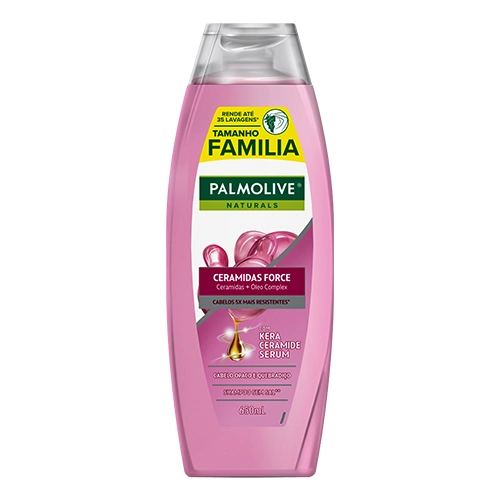 Shampoo Palmolive Naturals Ceramidas Force Frasco 650ml Tamanho Família