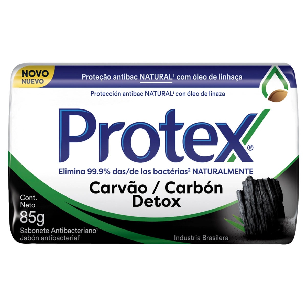 Sabonete Barra Antibacteriano Protex Carvão Detox Envoltório 85g