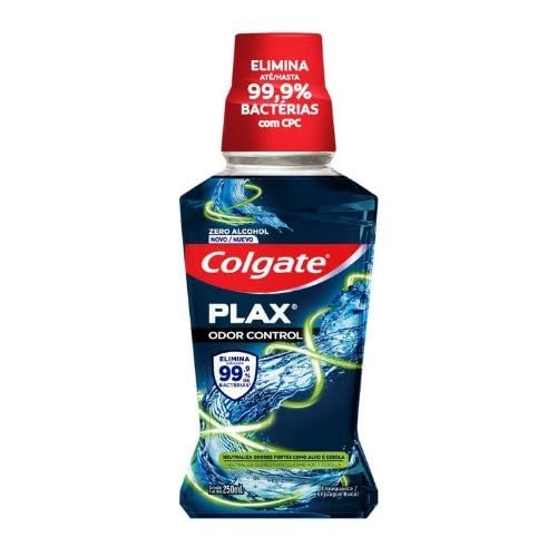 Enxaguante Bucal Zero álcool Colgate Plax Odor Control Frasco 250ml