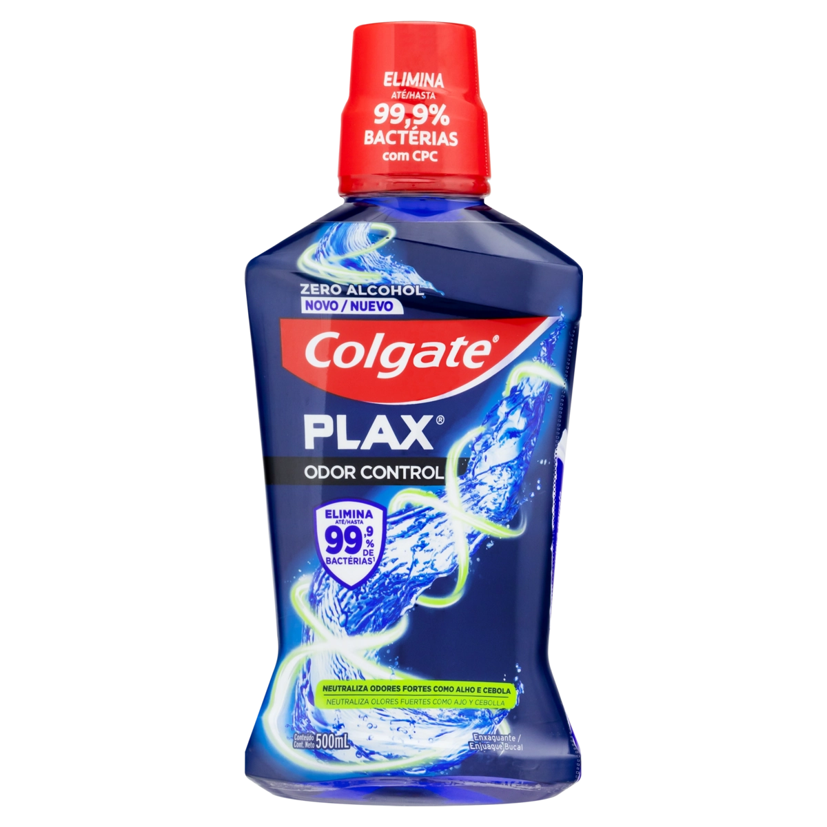 Enxaguante Bucal Zero álcool Colgate Plax Odor Control Frasco 500ml