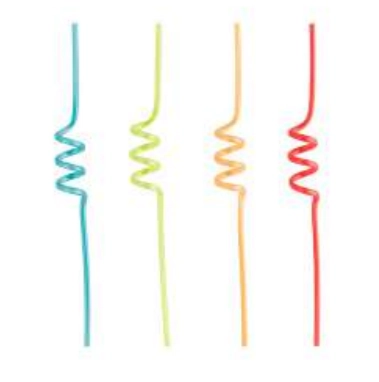 Canudo Espiral Rig Div Silver Plastic