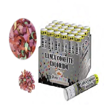 Lanca Confetes Crepom Colorido 20cm Ref.lcn007