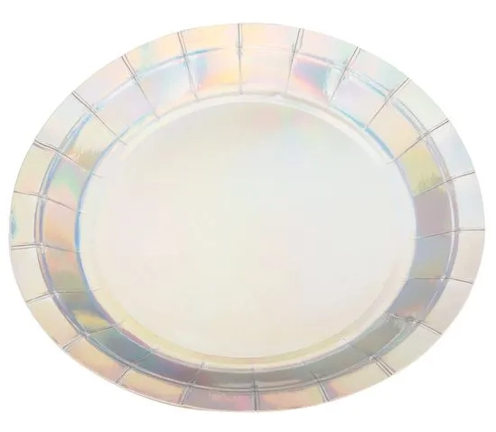 Prato Pap Liso Furtacor C/10 Mp039 Silver Plastic