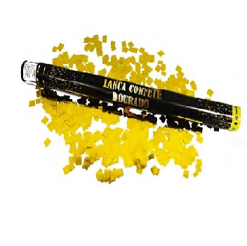 Lanca Confetes Dourado Metalizado 60cm Rf.lcn018